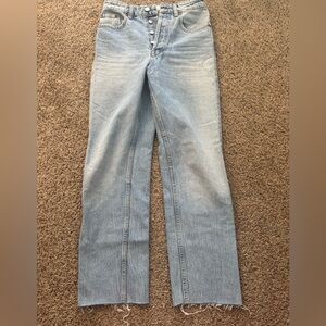 Zara Light Blue Straight Leg Jeans
